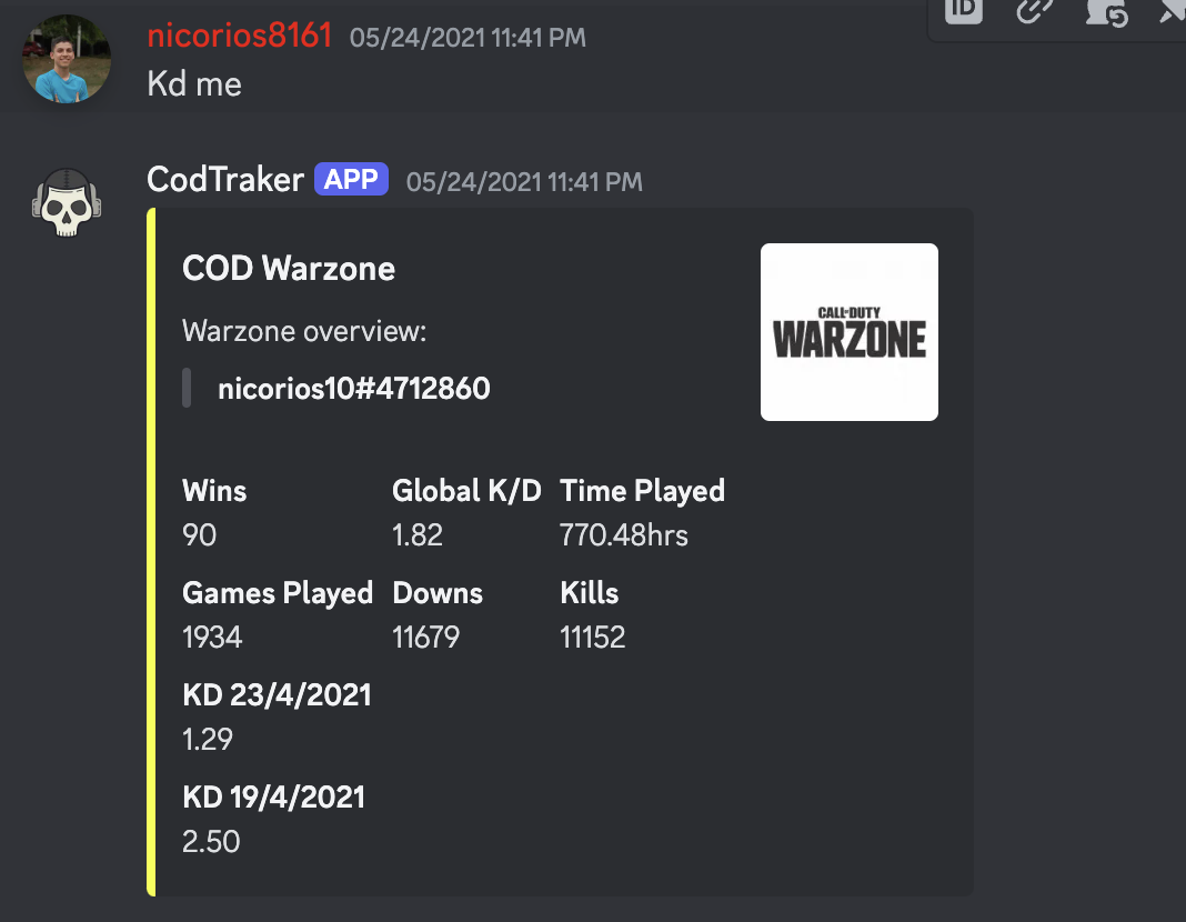CodTracker Bot