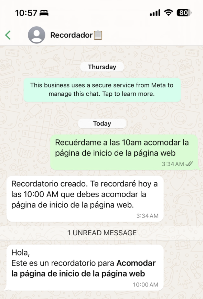 WhatsApp Reminders